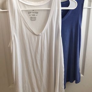 Two AE soft and sexy tanks
